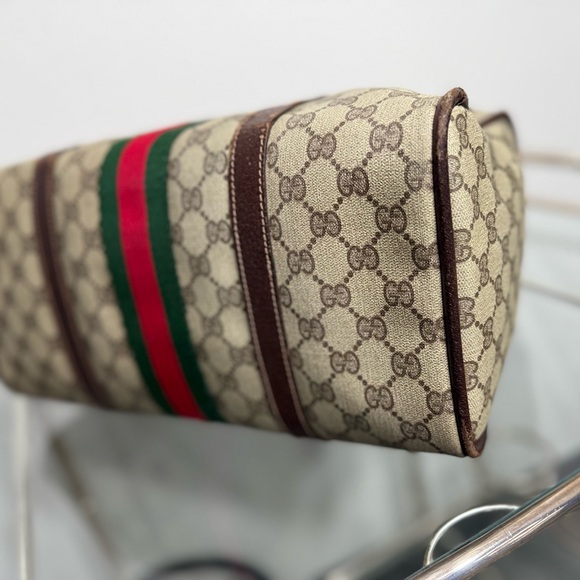 Gucci Cream and Brown Boston Bag with Iconic Design - Picture 14 of 16